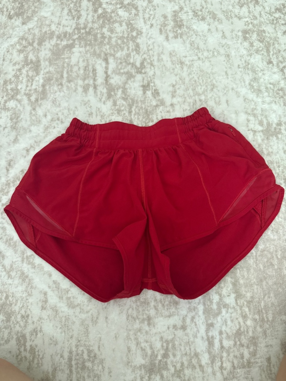 Lululemon Hotty Hot Shorts Red Size 2 Low Rise 2.5”